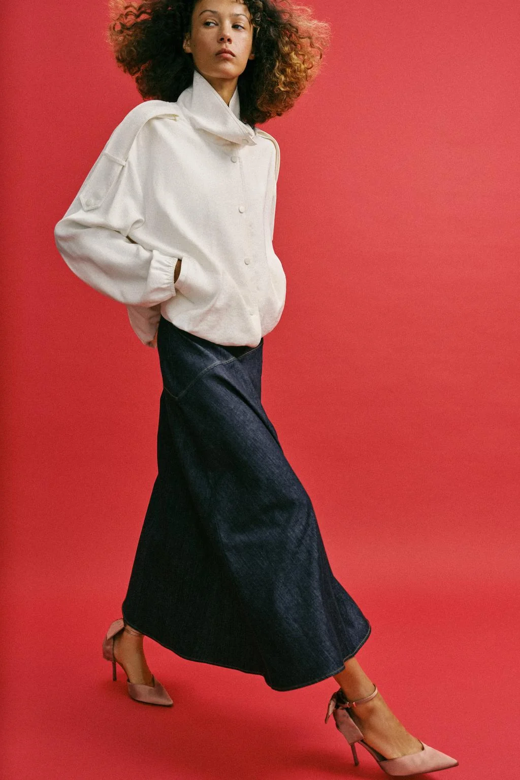 Туфли на каблуке с бантом в атласном стиле — Туфли на высоком каблуке