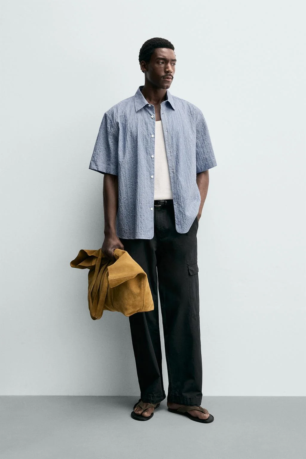 Рубашка из ткани в клетку Regular Fit