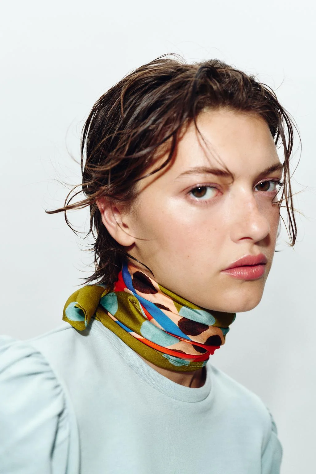 Шарф из 100% вискозы в горошек — Галстуки | шарфы