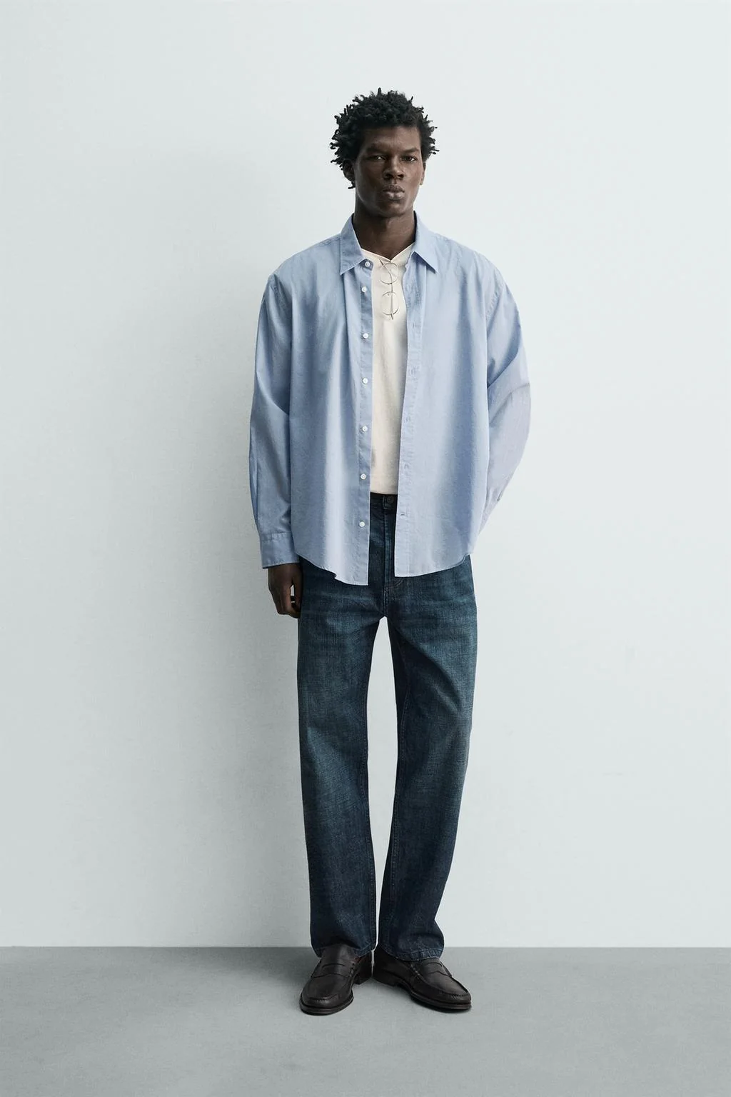 Хлопковая вуалевая рубашка