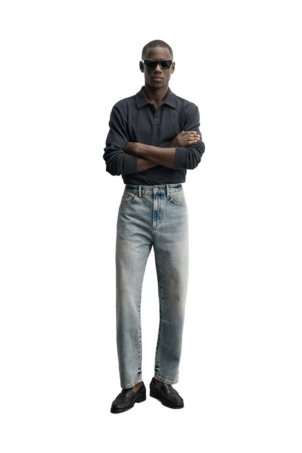 Прямые джинсы с укороченной длиной