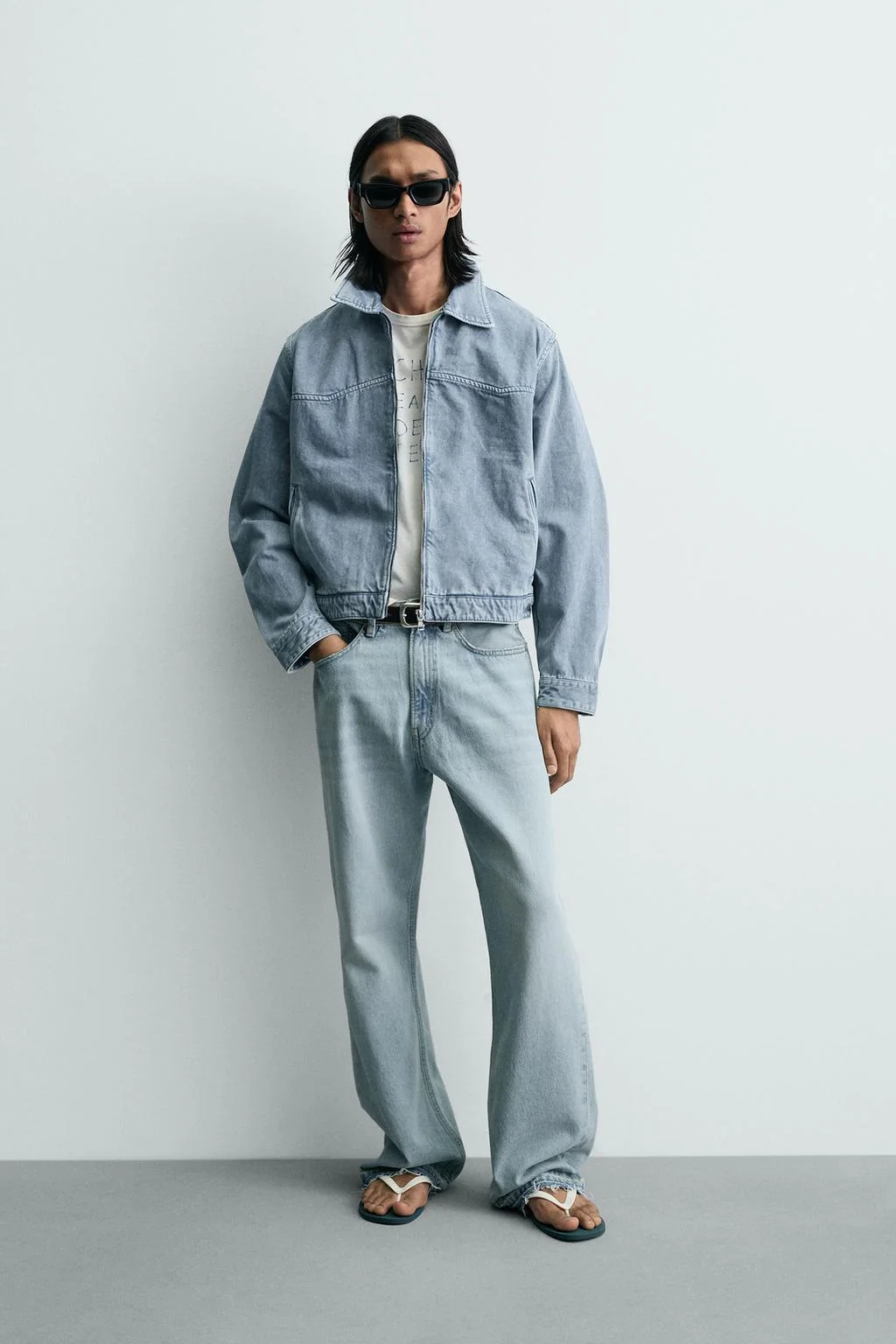 Куртка с текстурой и эффектом потёртости — Jackets
