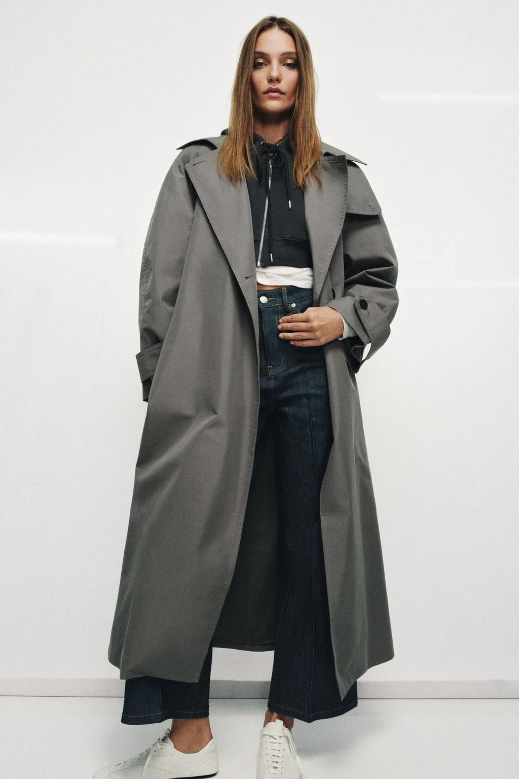 Оверсайз тренч с поясом ZW COLLECTION — ТРЕНЧ