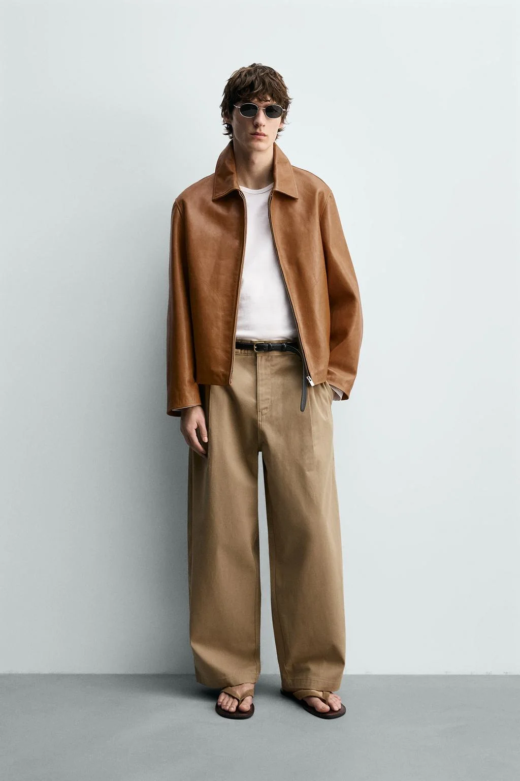 Кожаная куртка прямого кроя — Специальная серия