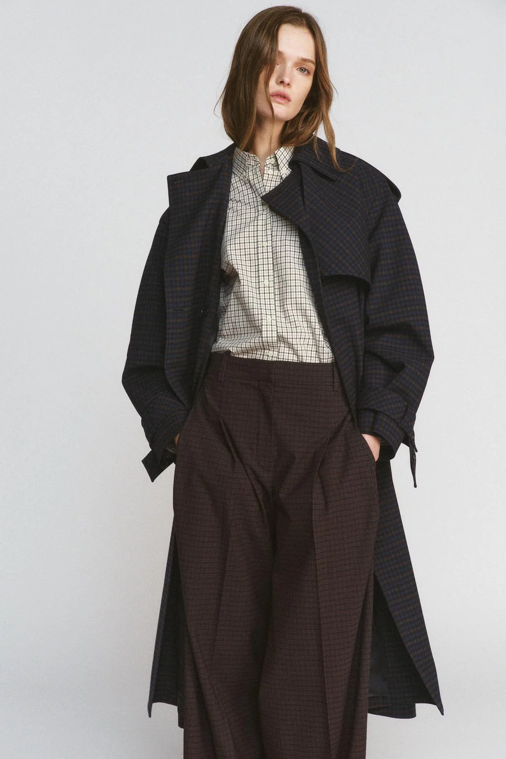 Клетчатый тренч ZW COLLECTION LIMITED EDITION