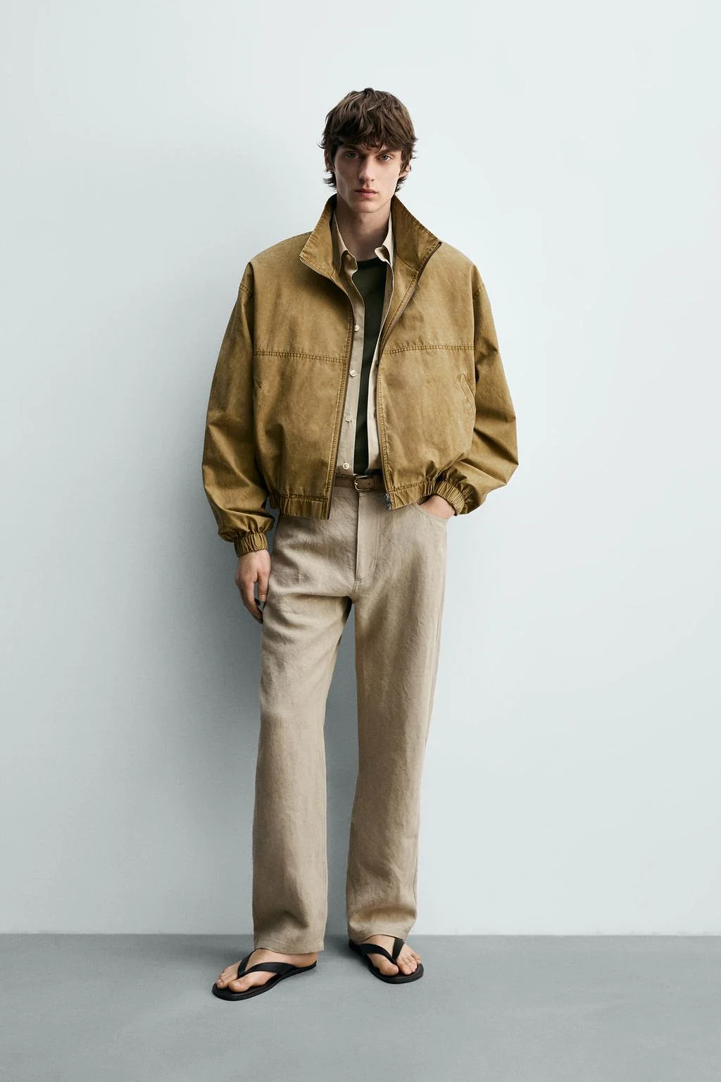 Укороченная куртка с эффектом потёртости — Jackets