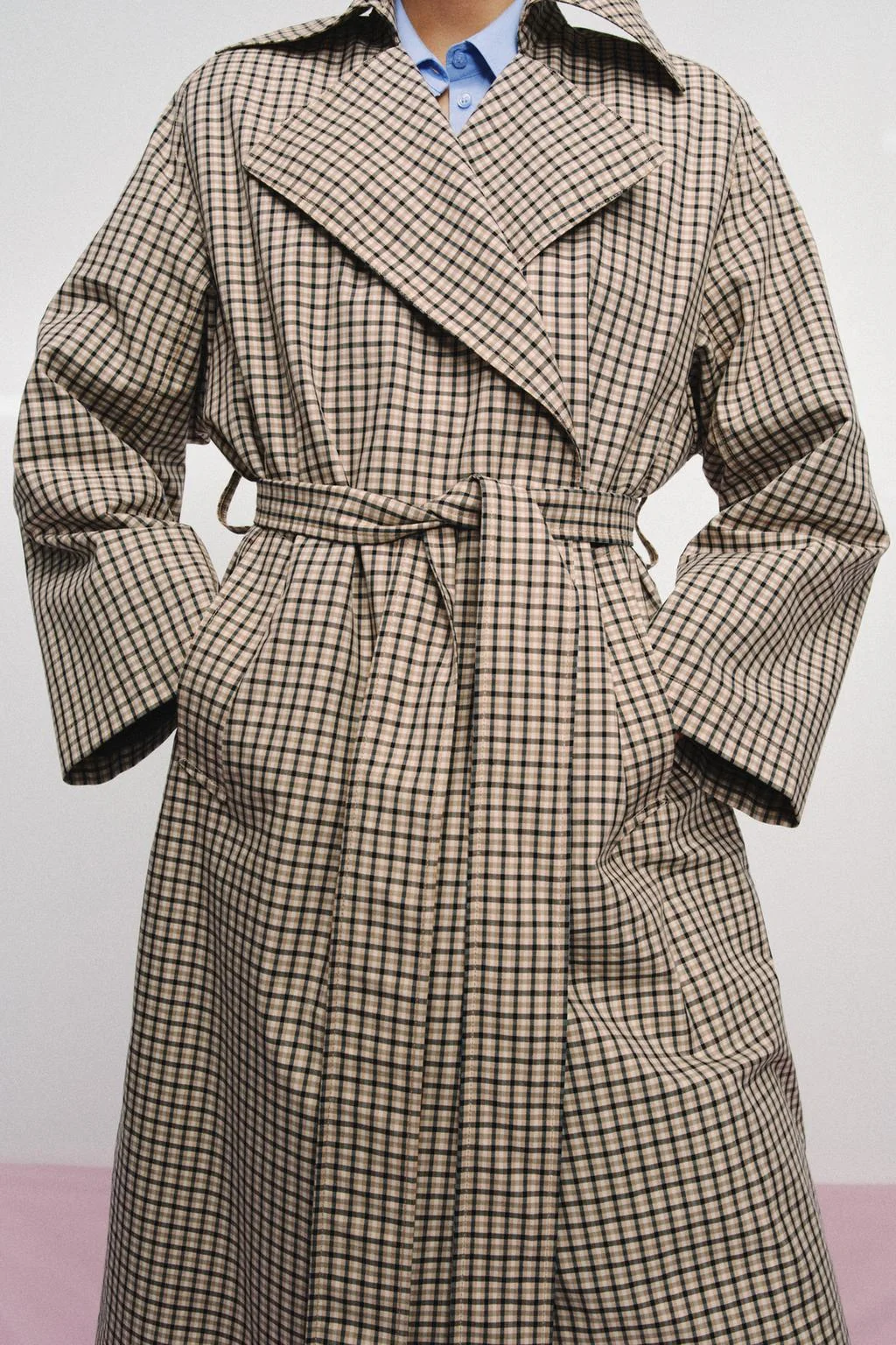 Тренч оверсайз в клетку ZW COLLECTION