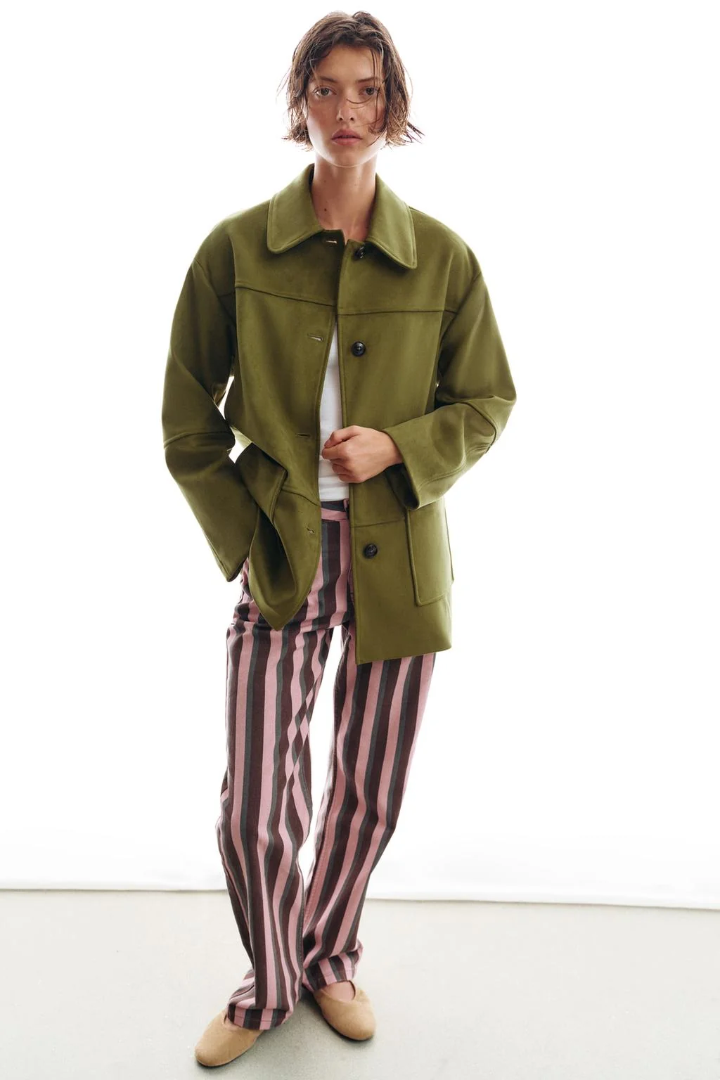 Пальто из искусственной замши — ТРЕНЧ