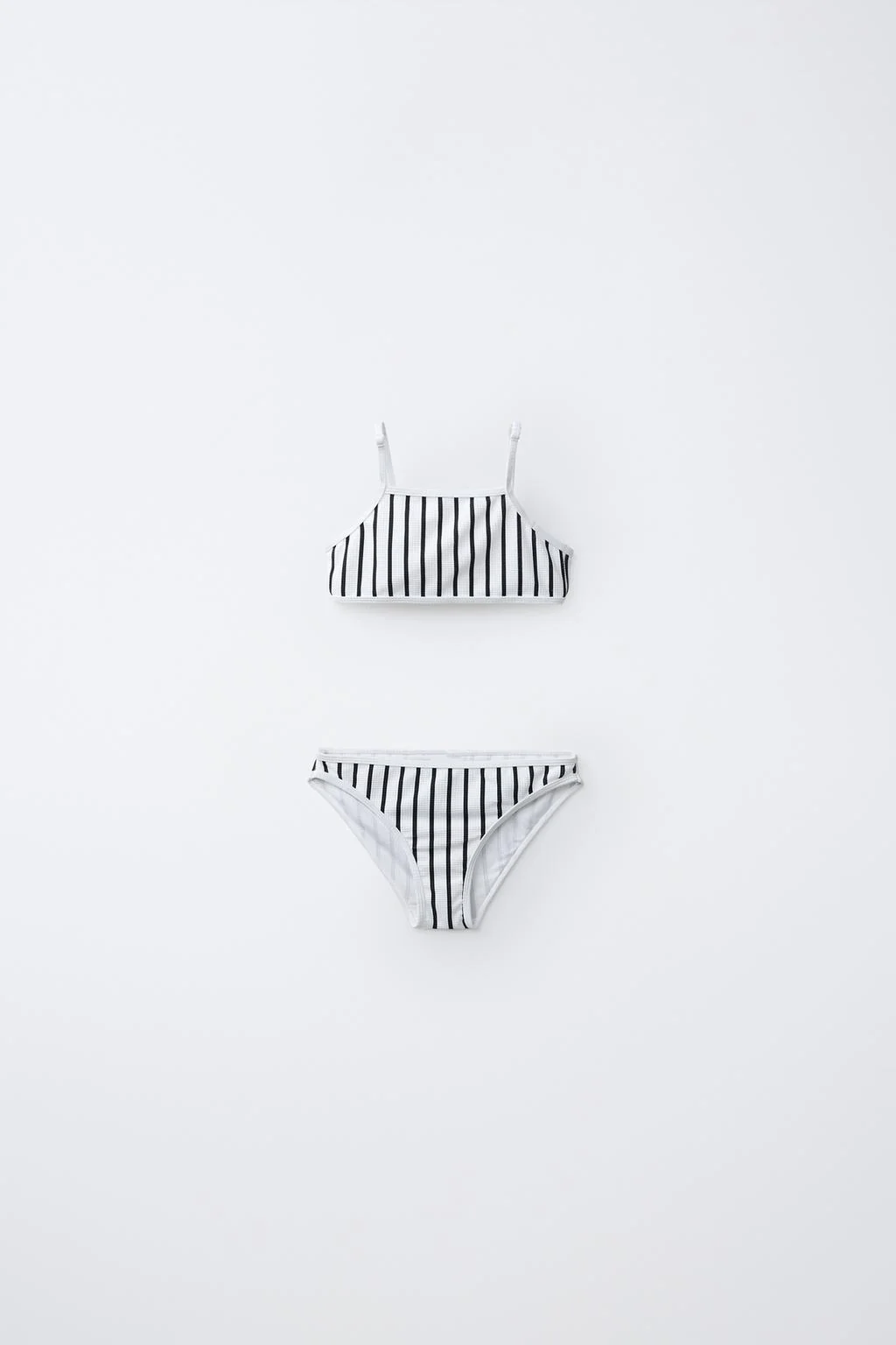 6-14 YEARS / TEXTURED STRIPED BIKINI
