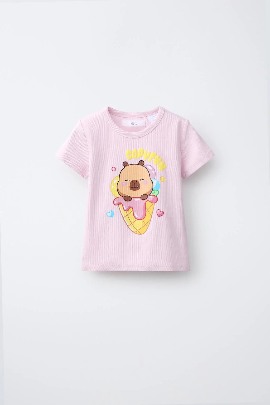 Рубчатая футболка с принтом капибары Capyfun © — Персонажи