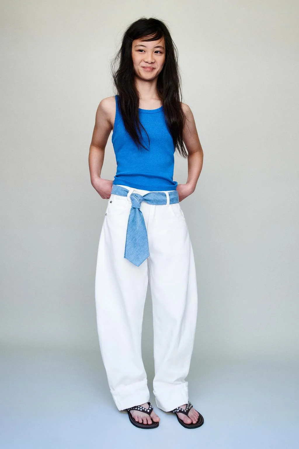 Рубчатый топ с вырезом на спине