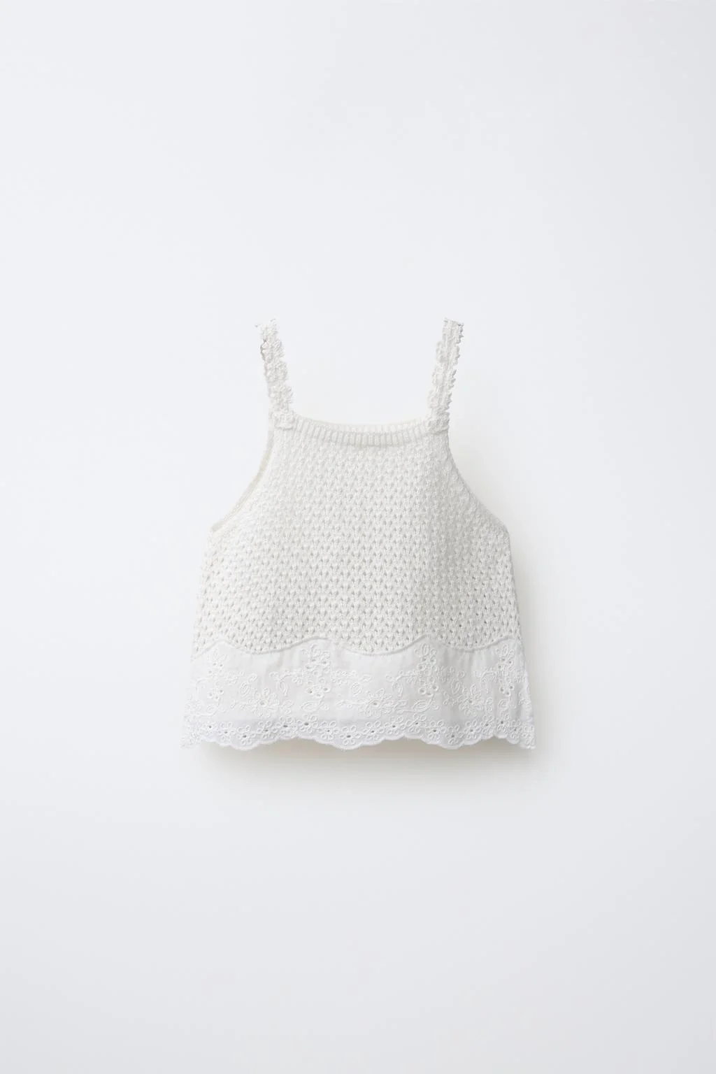 KNIT TOP WITH EMBROIDERY