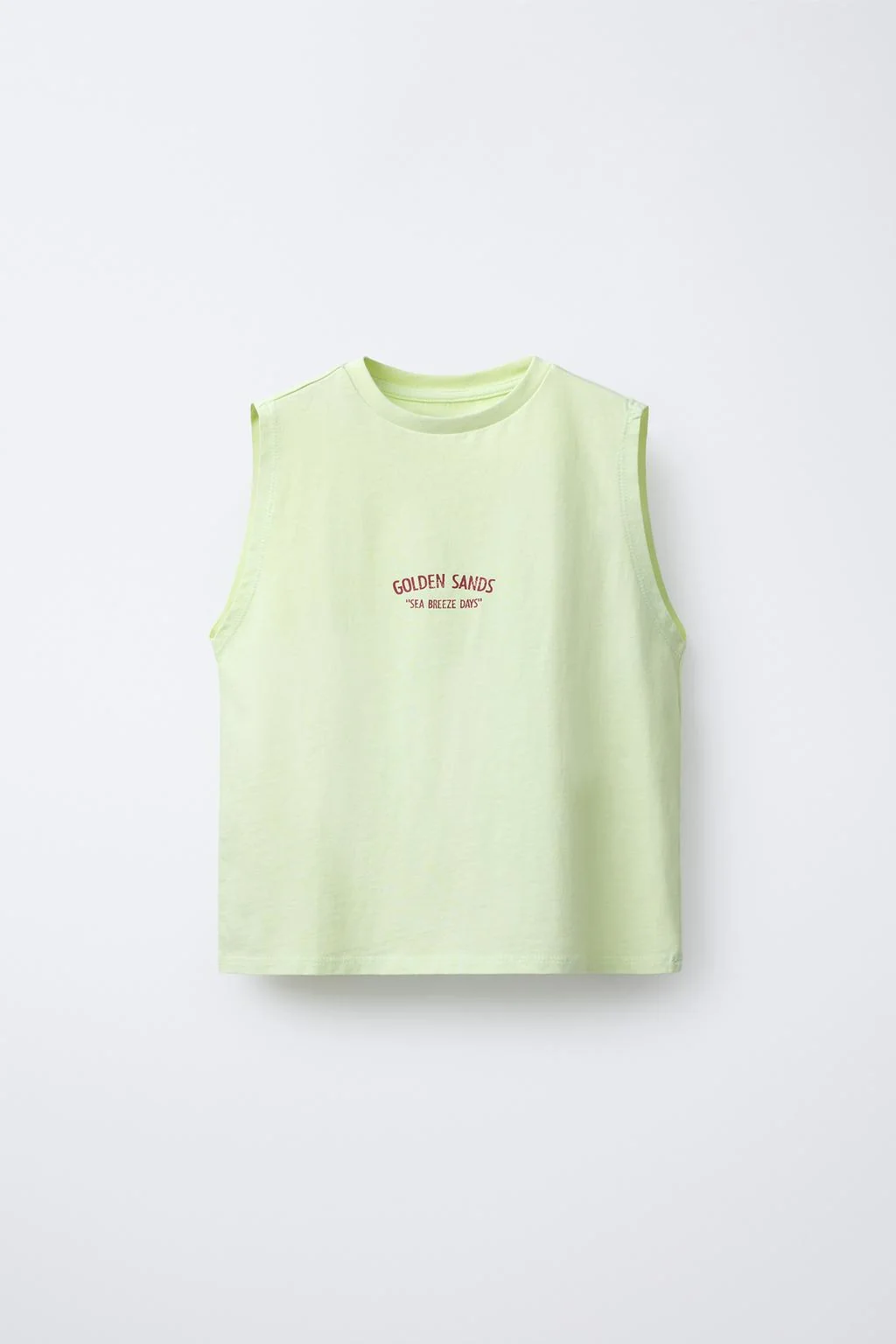 SLOGAN SLEEVELESS T-SHIRT