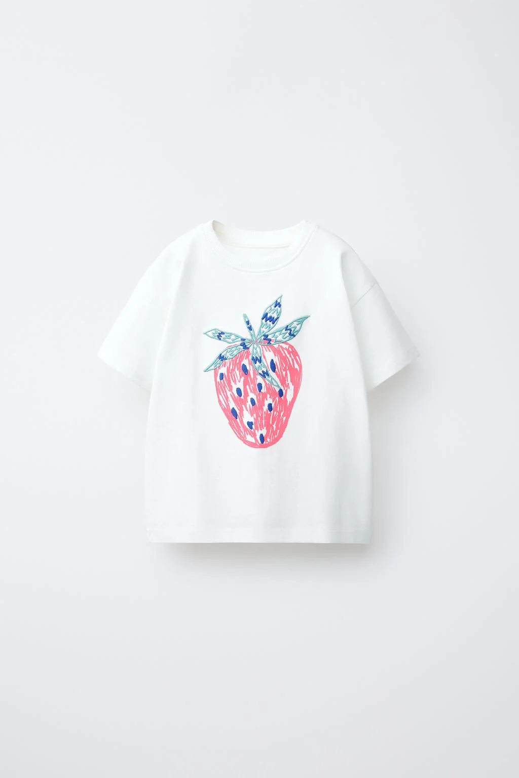 Футболка с фруктовым принтом и вышивкой