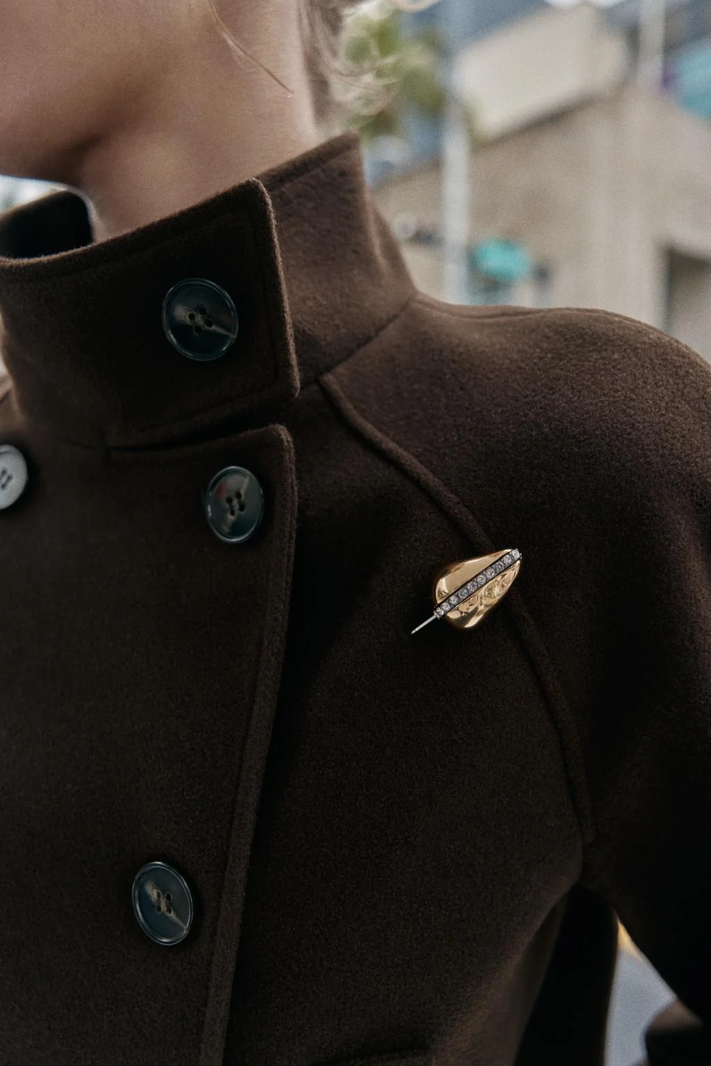 Набор из 2 комбинированных брошей со стразами