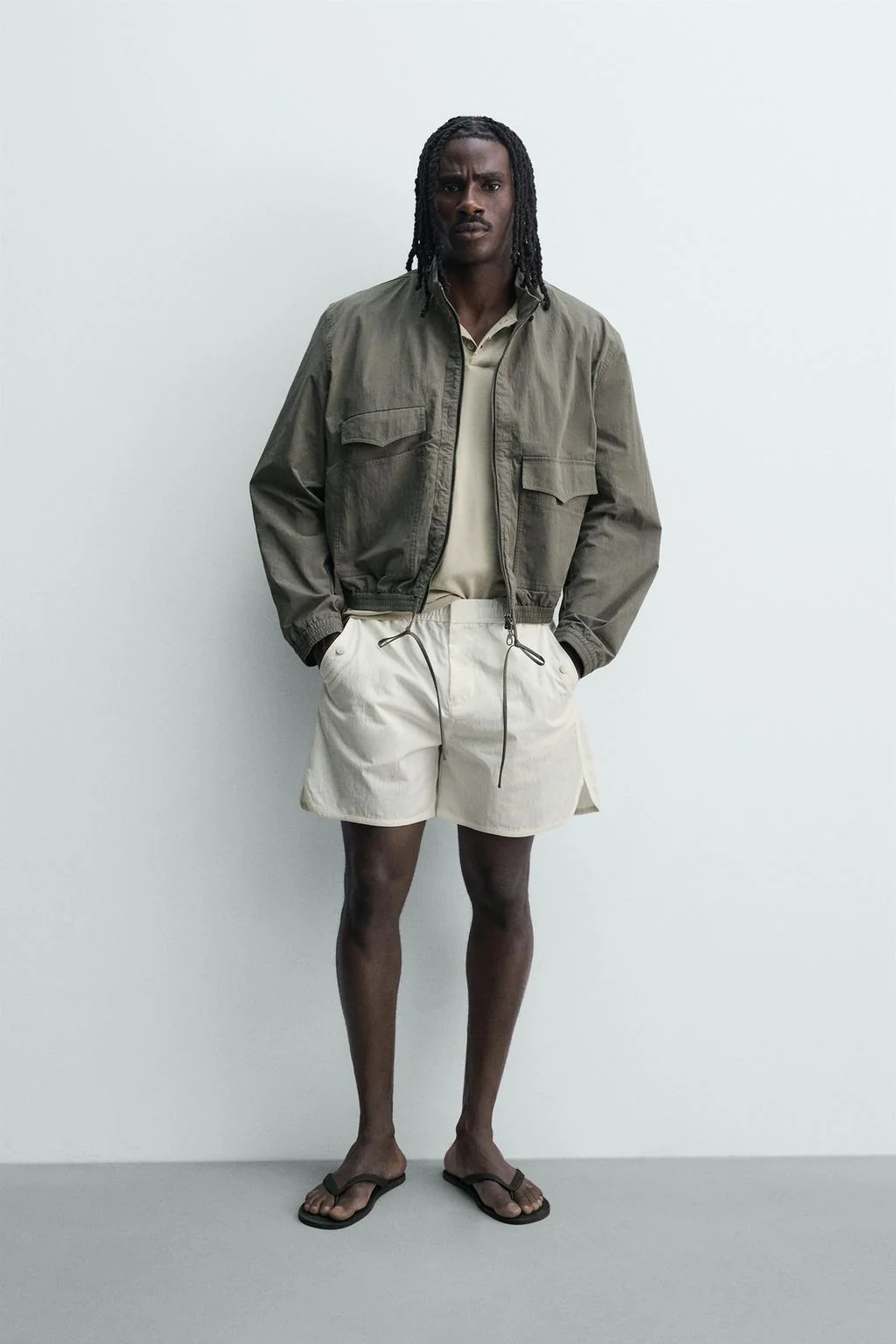 CROPPED FIT TECHNICAL JACKET
