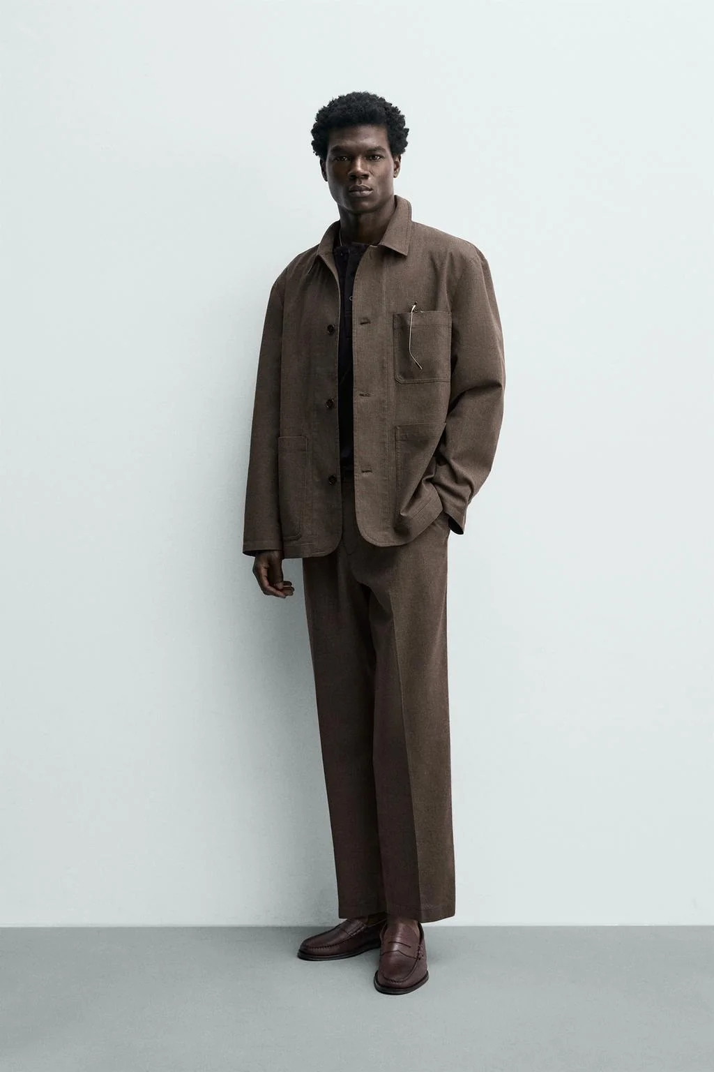 HOUNDSTOOTH SUIT RELAXED FIT OVERSHIRT
