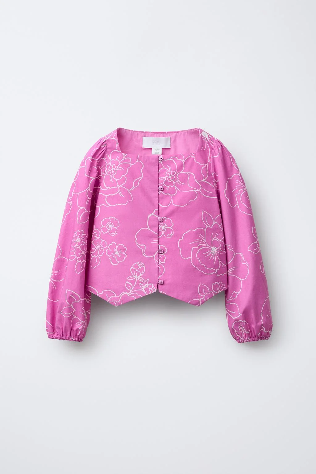 EMBROIDERED FLORAL CORSET SHIRT