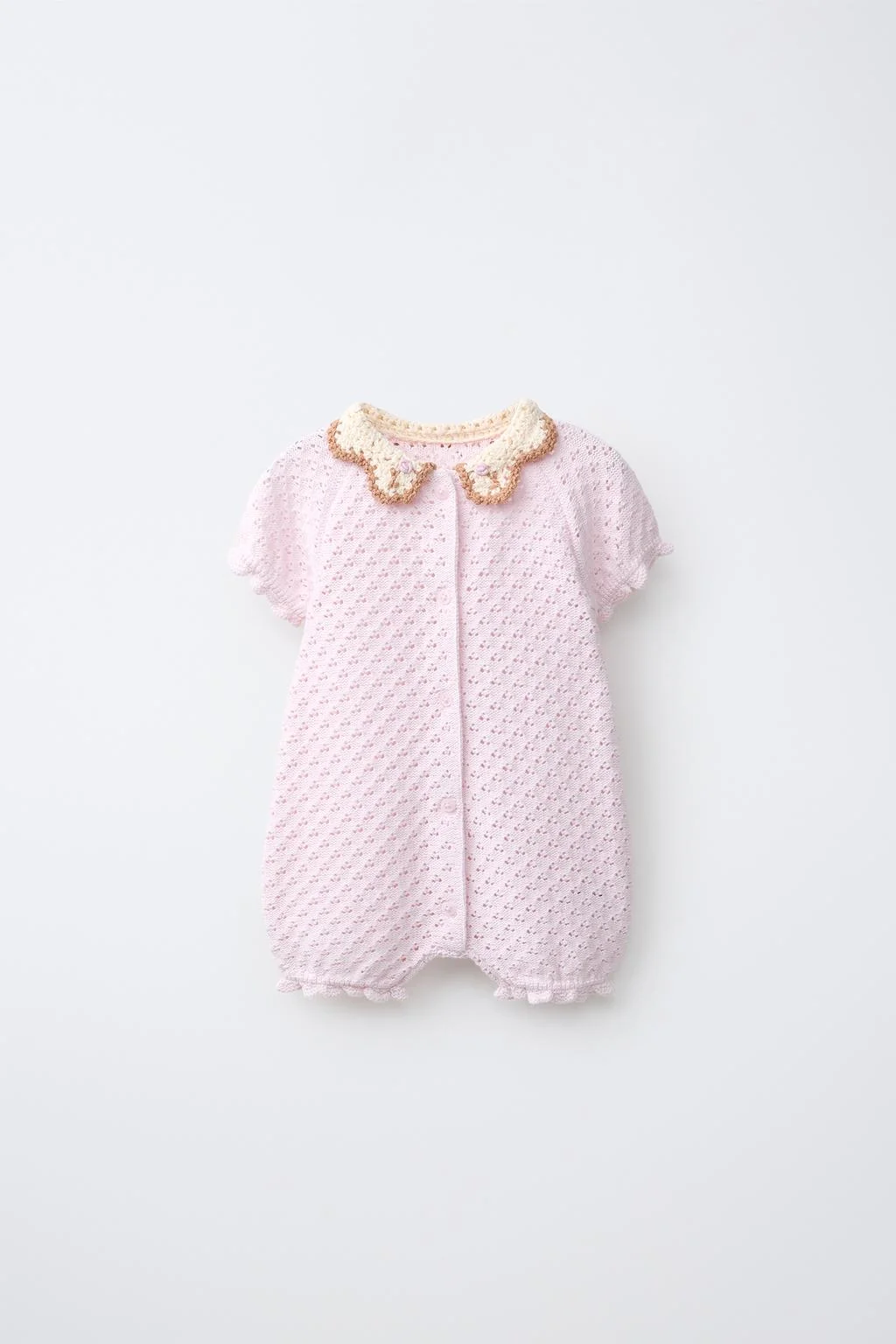 CROCHET COLLAR PLAYSUIT