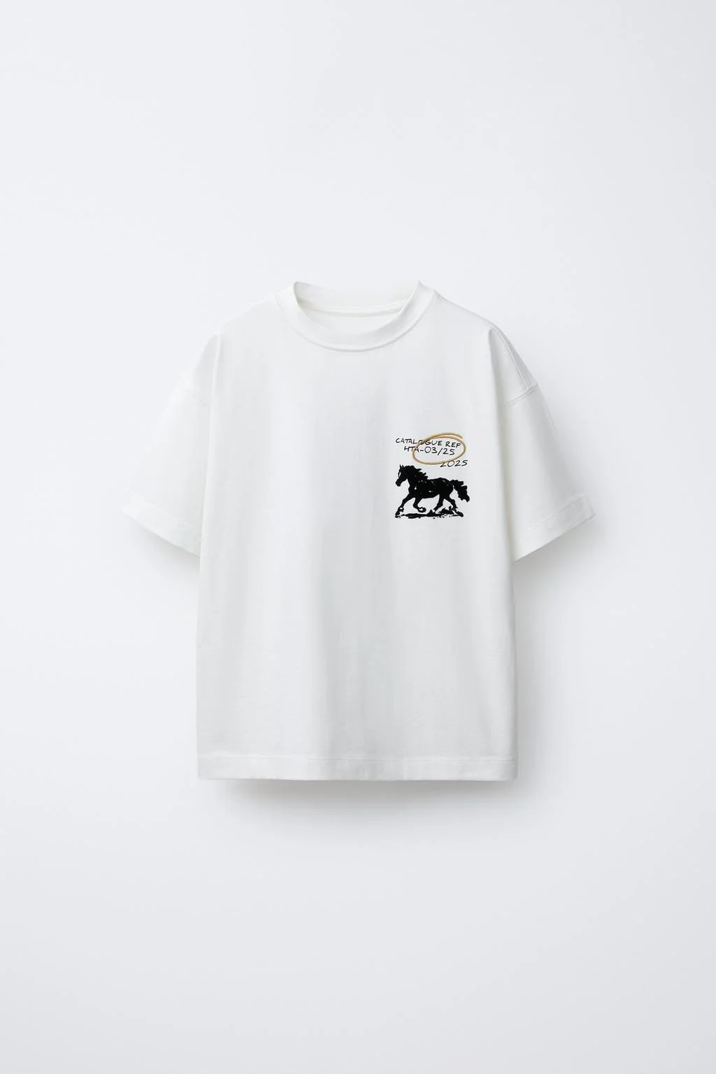 HORSE FLOCK PRINT T-SHIRT
