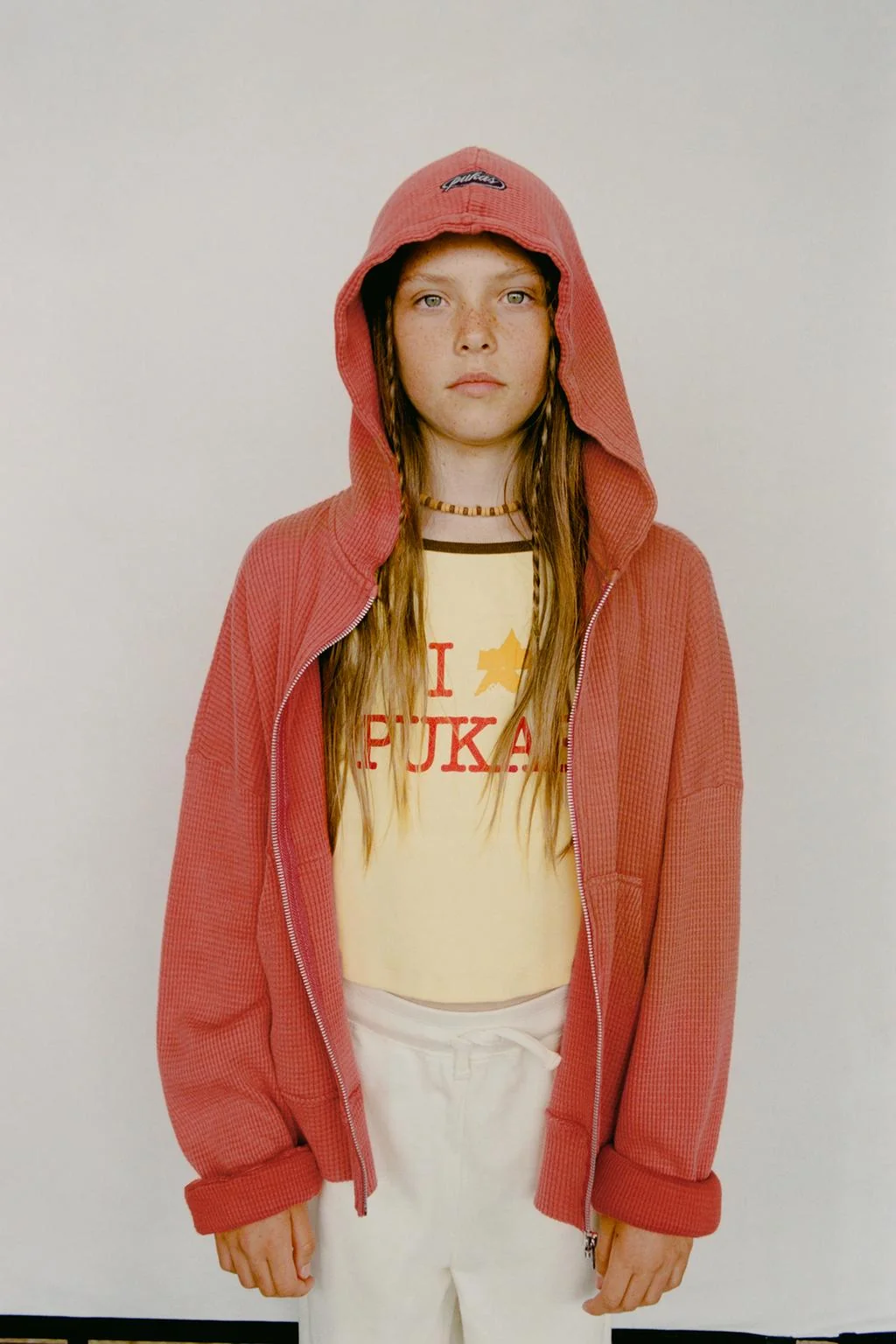 Короткое худи из вафельной ткани PUKAS SURF