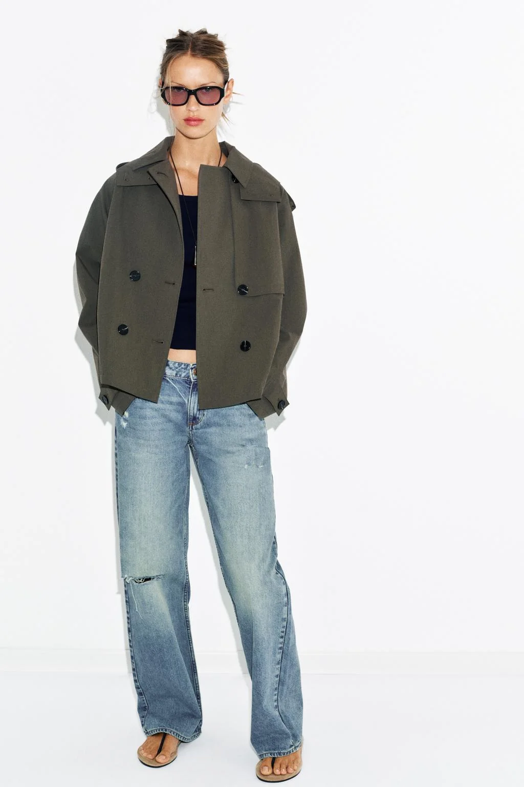 Короткий тренч с капюшоном — ТРЕНЧ