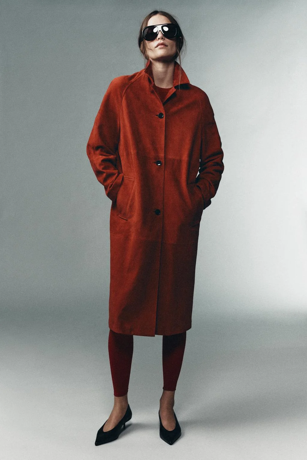 Пальто из 100% замшевой кожи, лимитированная серия — Кожа