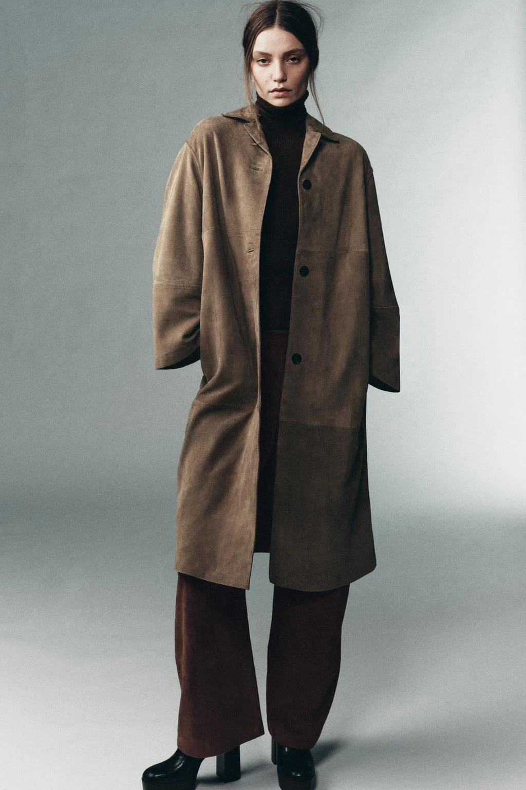 100% замшевое кожаное пальто лимитированная коллекция