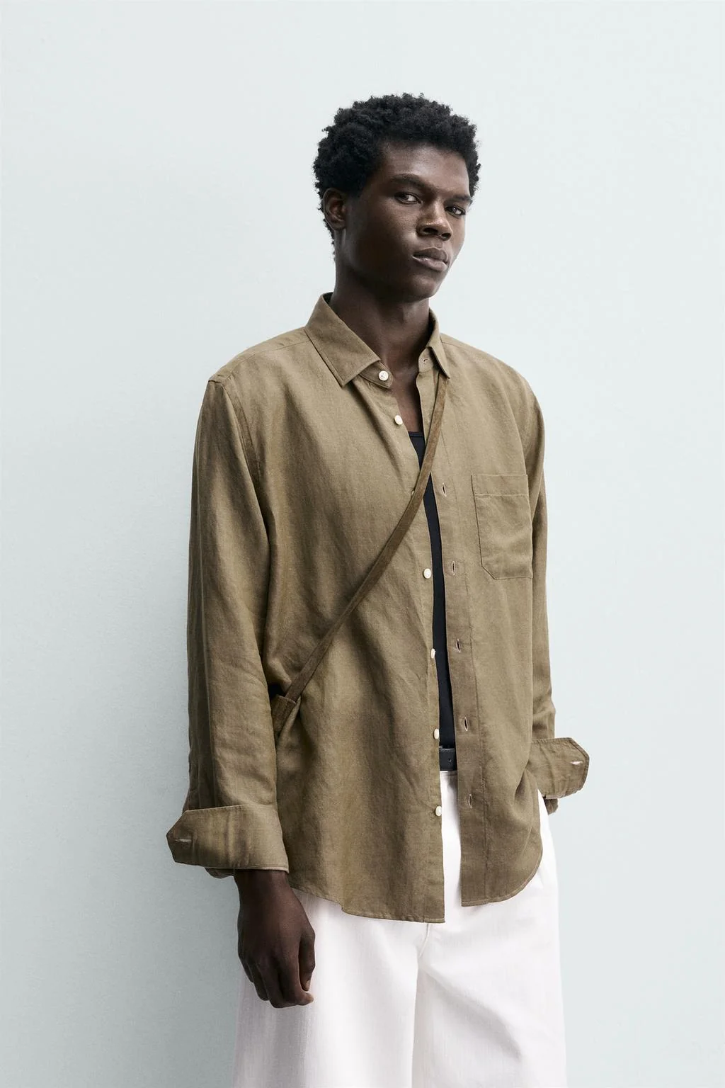Рубашка Regular Fit из льна и лиоцелла