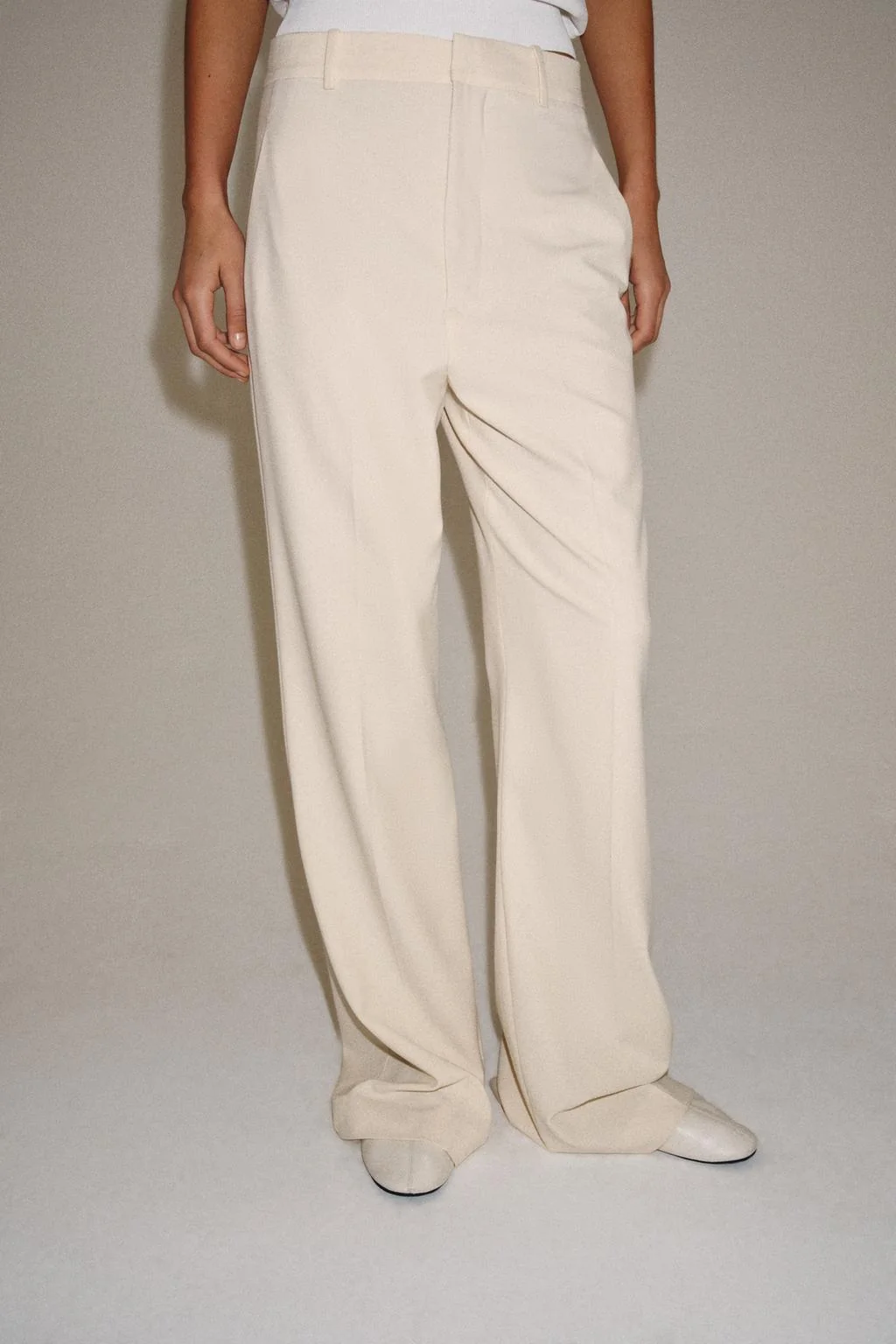 Брюки с высокой талией и широкими штанинами ZW COLLECTION