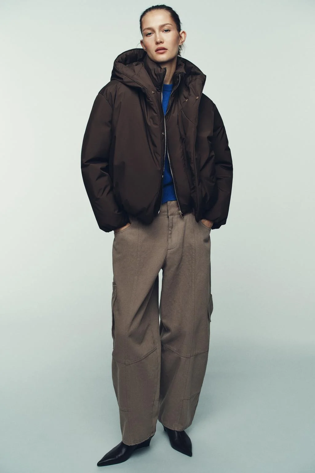 Анорак пуховик водонепроницаемый ветрозащитный с худи — Пуховики