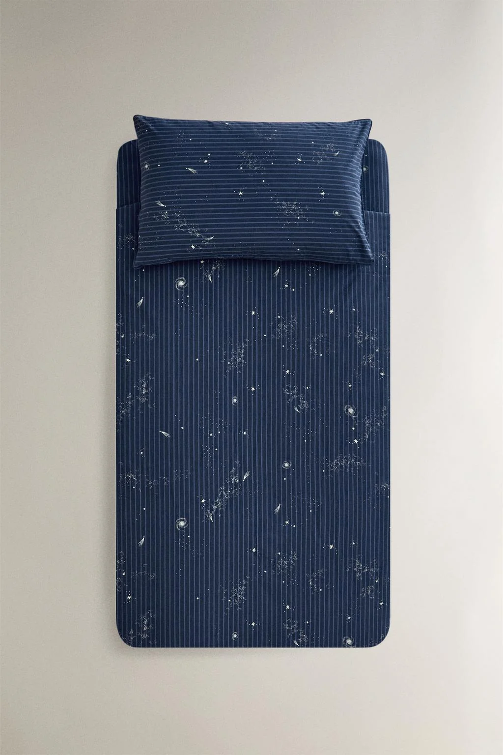 CHILDREN'S STRIPED SPACE DUVET COVER