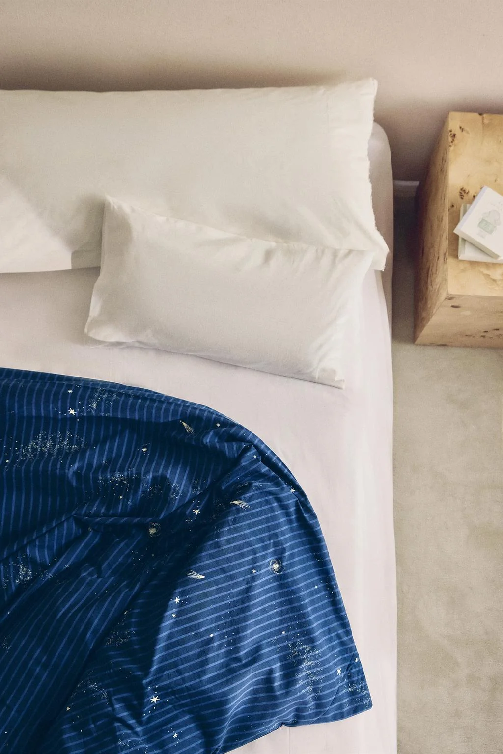 CHILDREN'S STRIPED SPACE DUVET COVER
