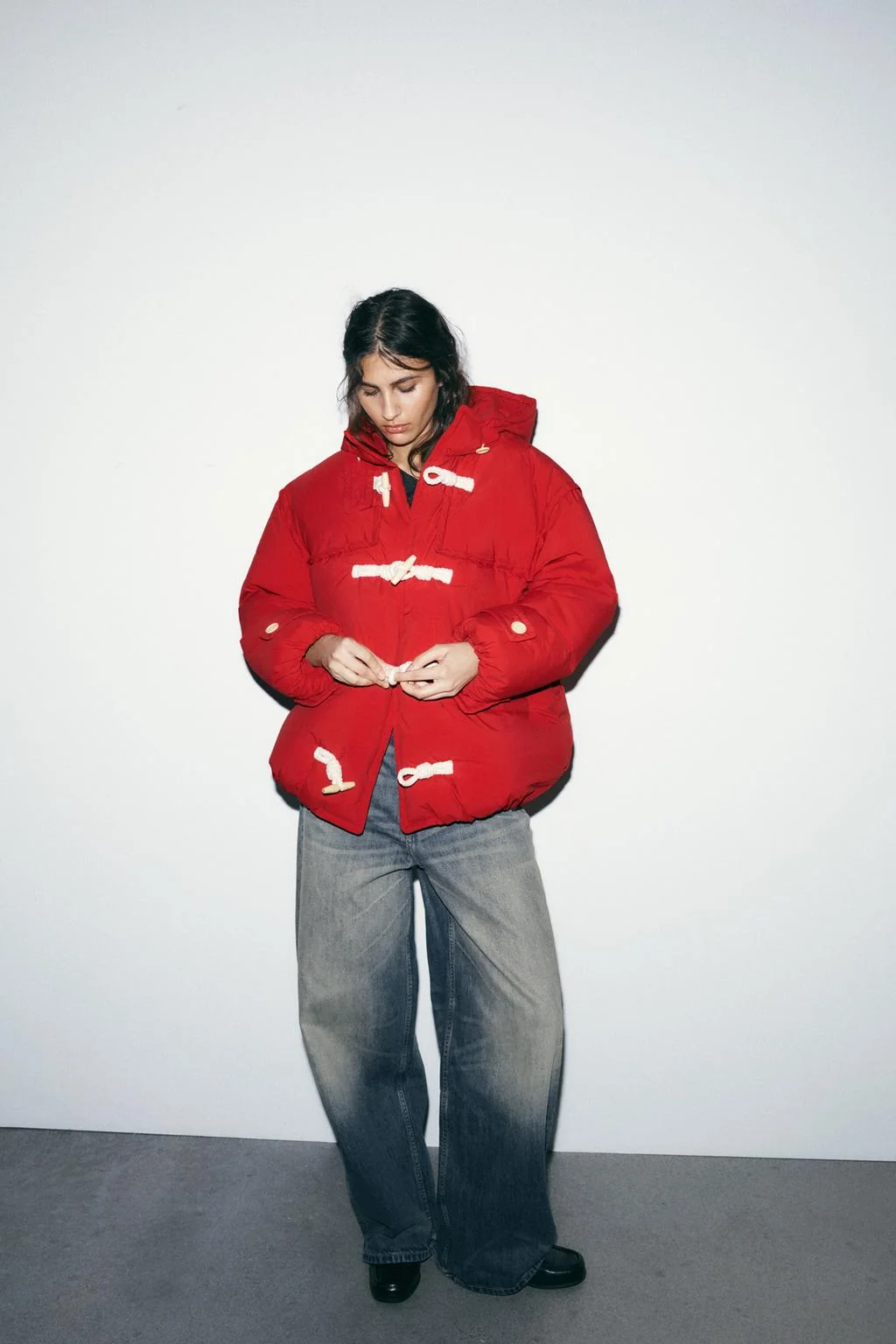 Анорак с худи 60% пух 40% перо с пожарным замком — Пуховики