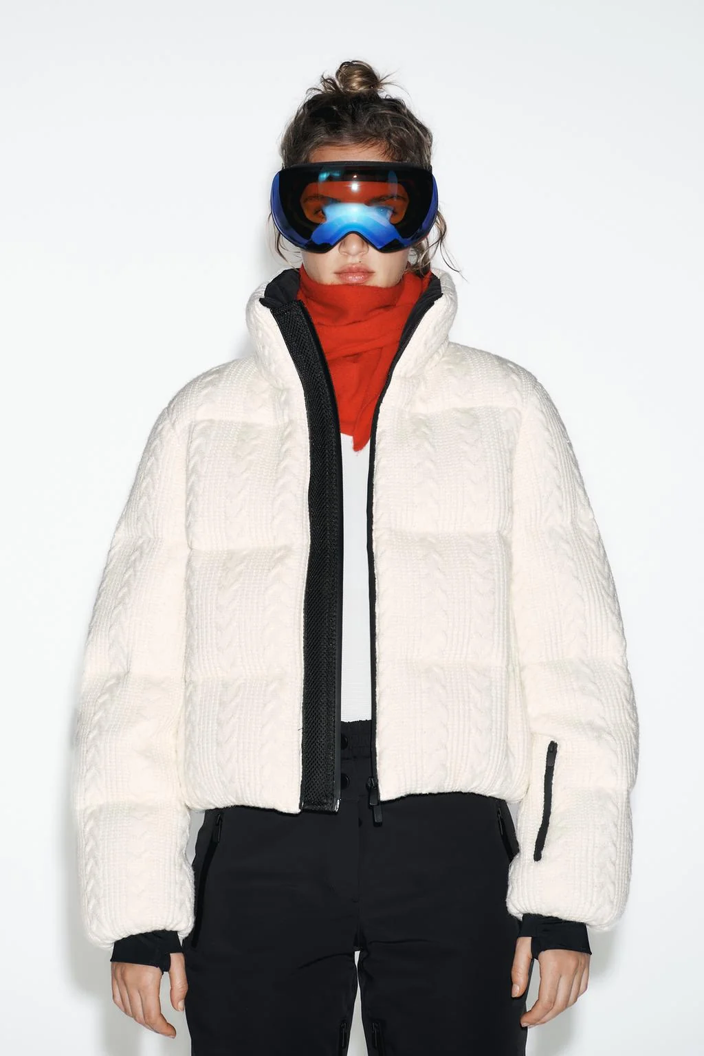 Пуховик-анорак с искусственным мехом 80% пух 20% перо HEIQ XREFLEX™ RECCO® TECHNOLOGY SKI COLLECTION