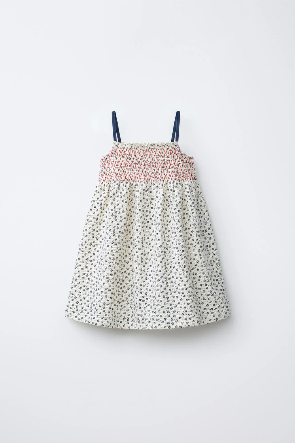 FLORAL PRINT DRESS WITH ELASTIC DETAIL