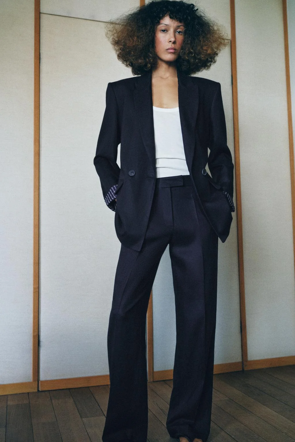 Набор прямых льняных брюк