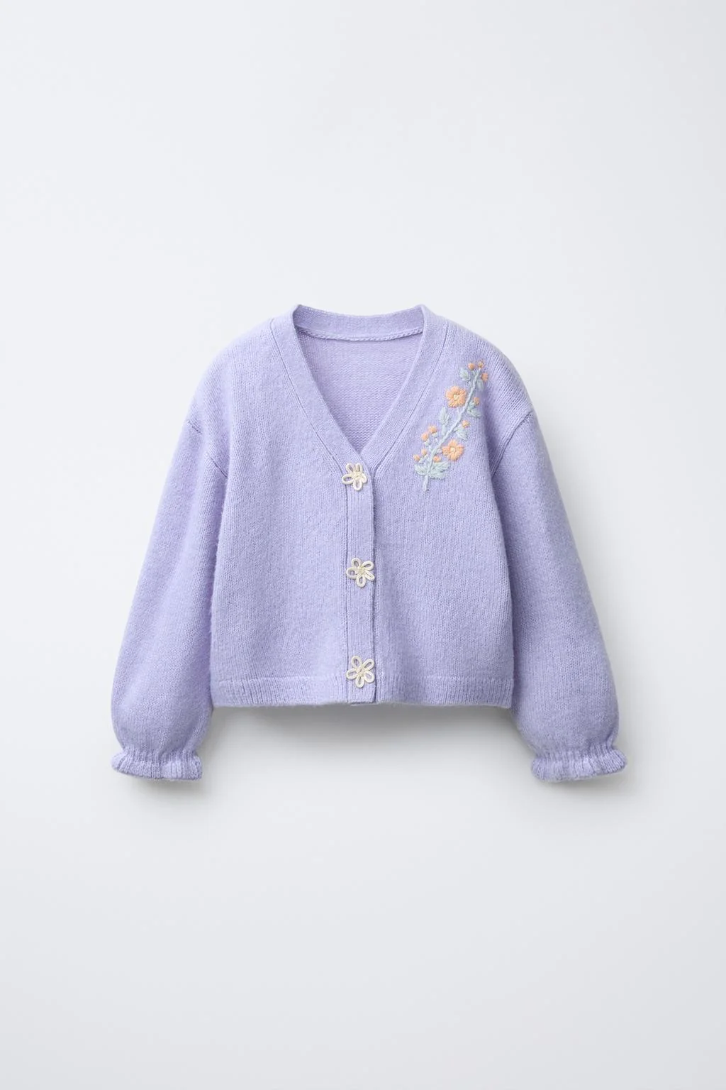 CARDINGAN WITH EMBROIDERED FLOWERS