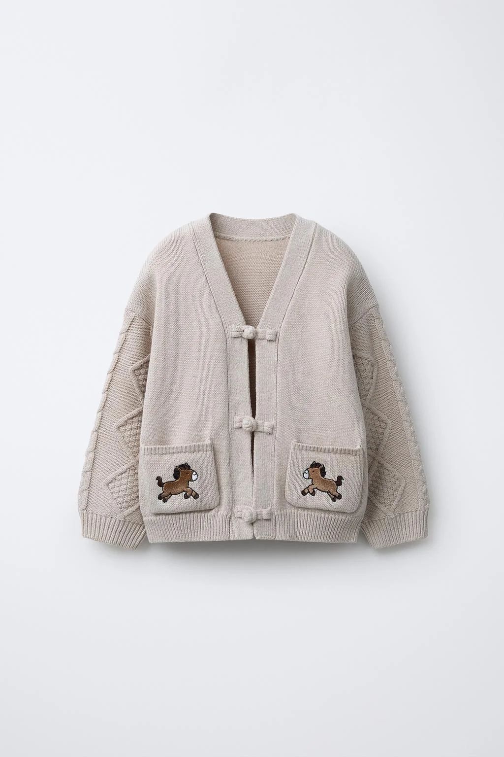 CARDIGAN WITH EMBROIDERED HORSES