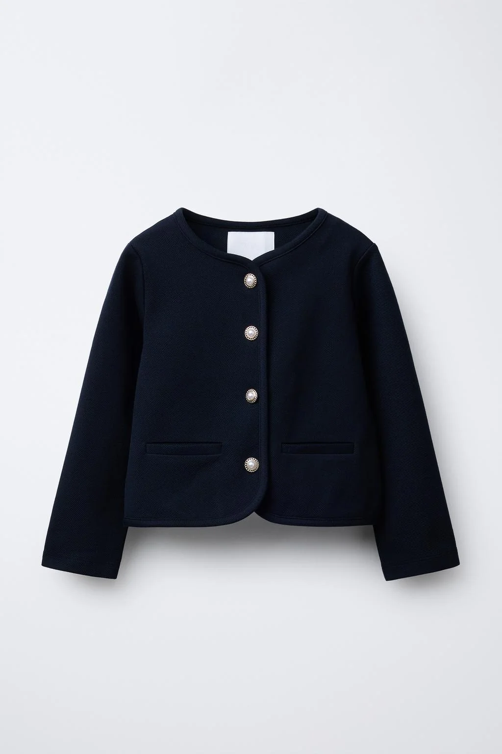 FAUX PEARL BUTTON JACKET