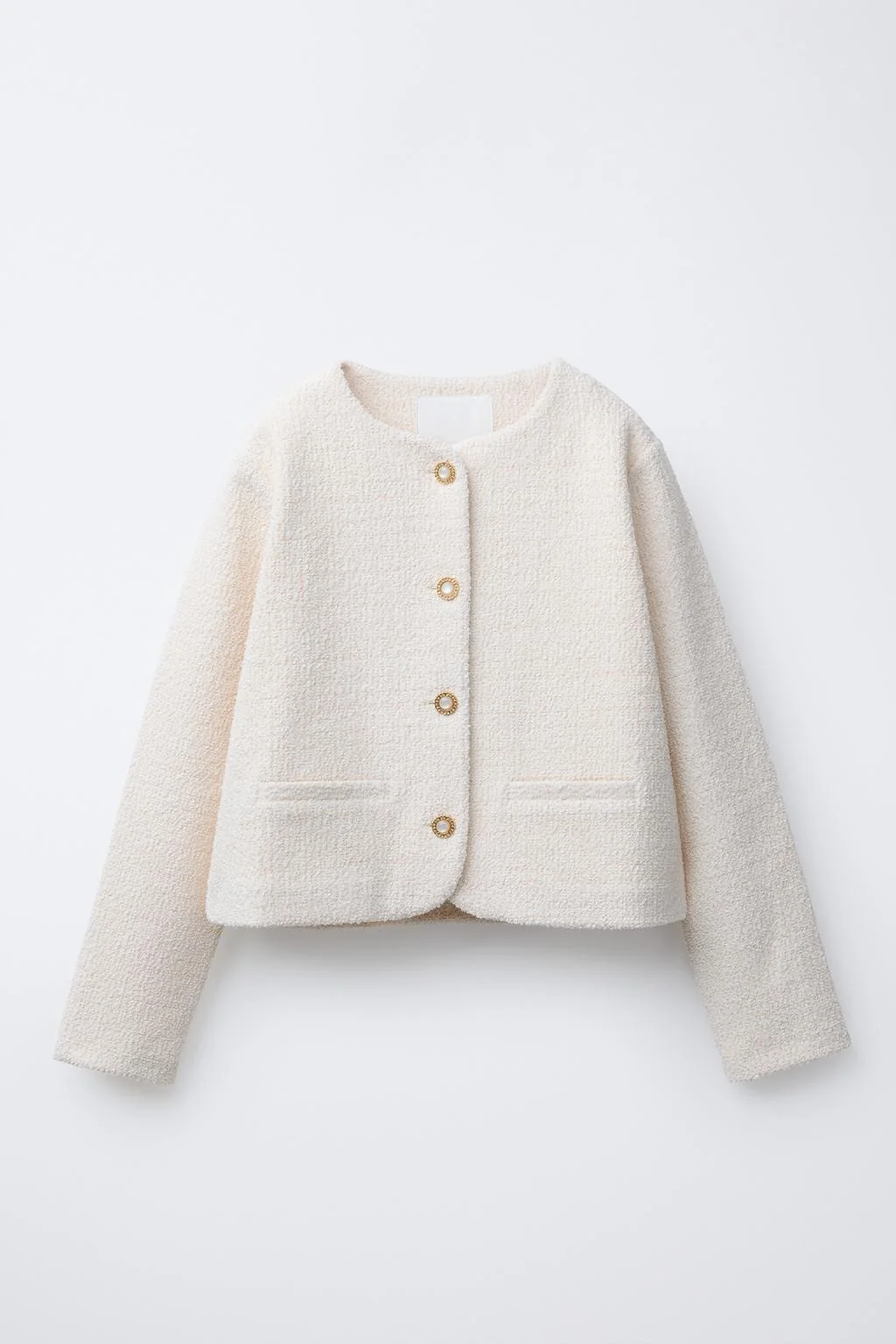 TEXTURED JACKET WITH GEM BUTTONS