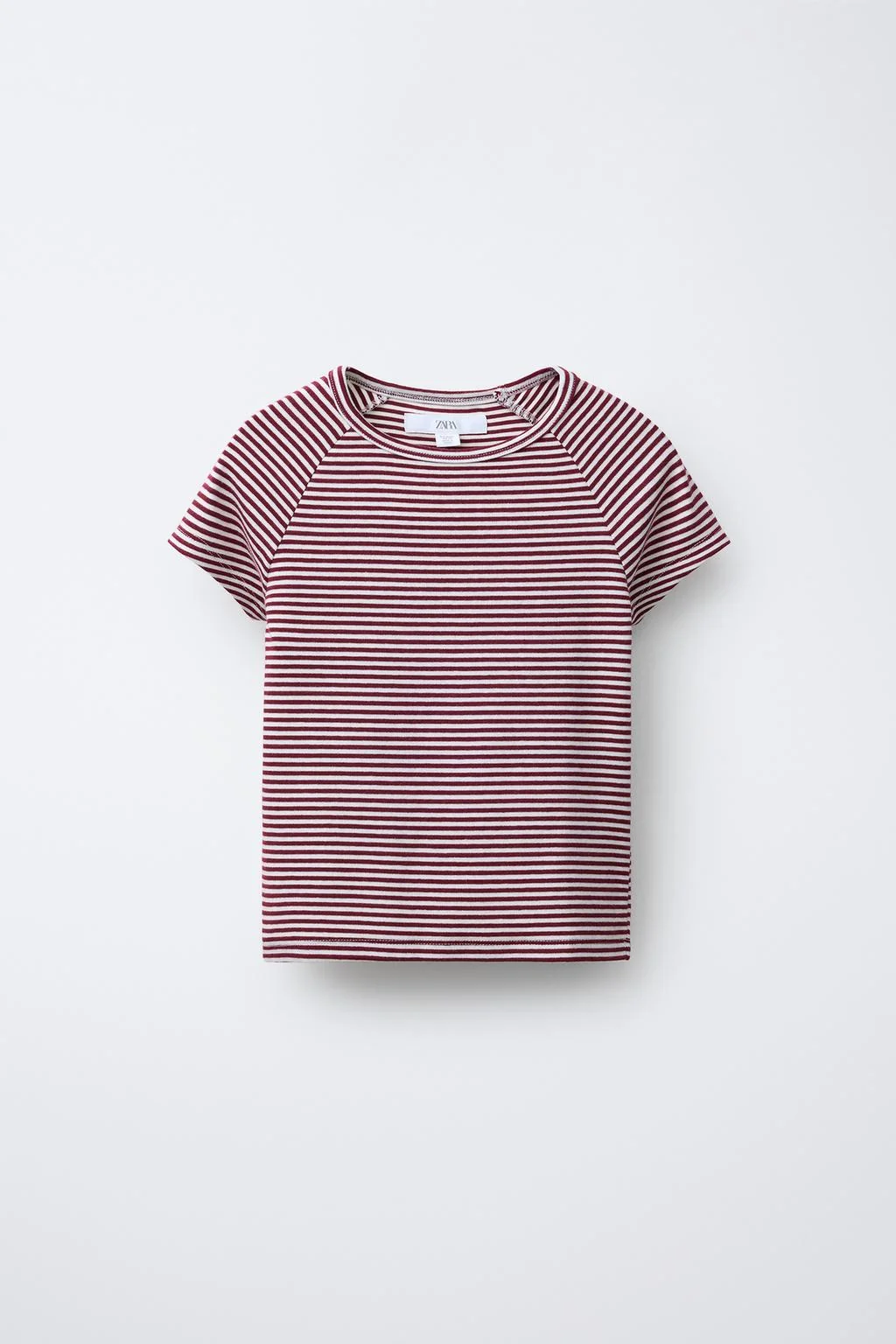 STRIPED RAGLAN SLEEVE T-SHIRT WITH MODAL