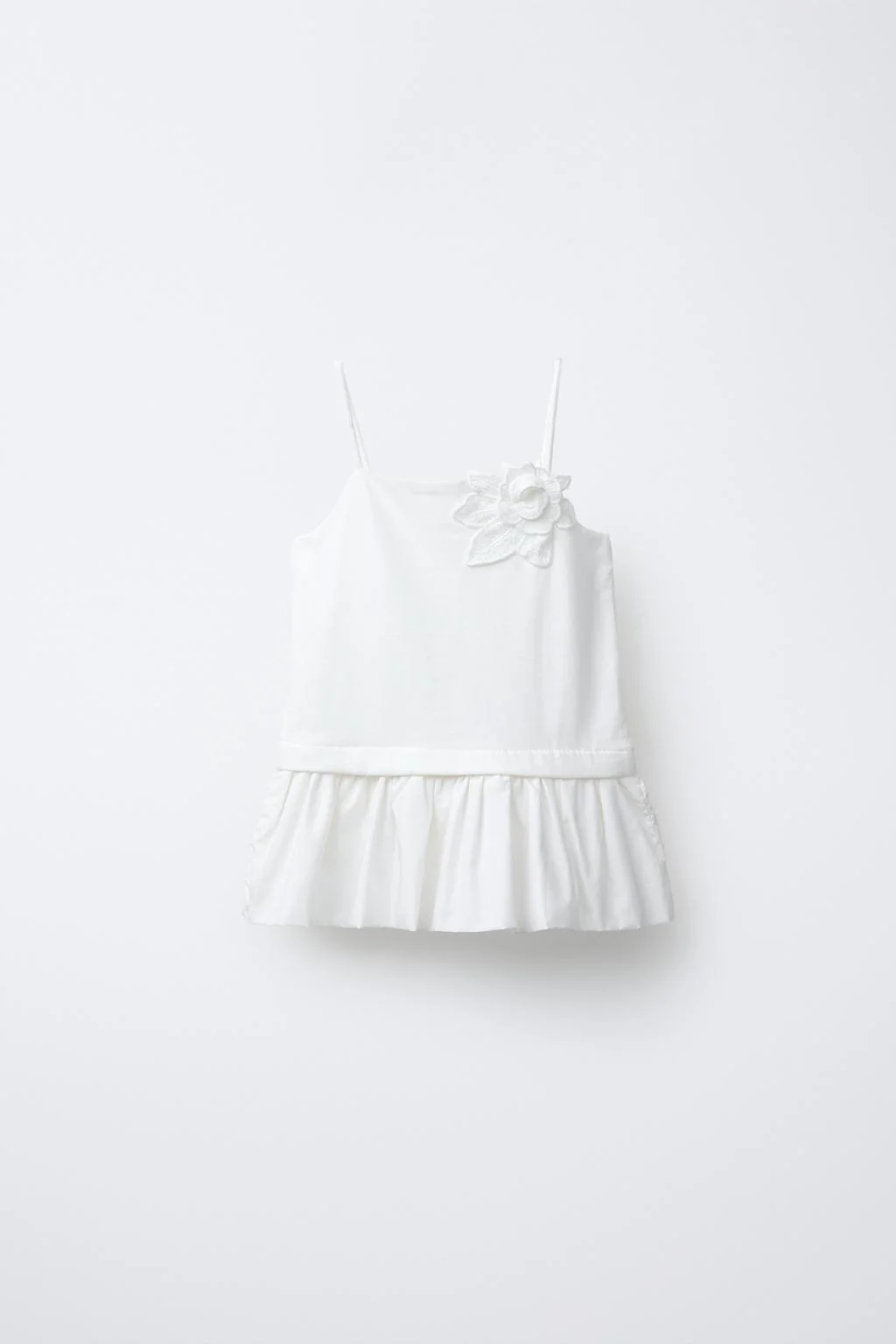 RUFFLE AND FLOWER TOP