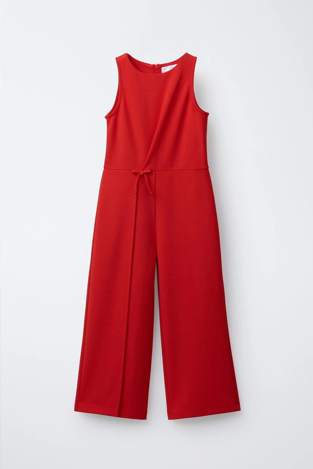 JUMPSUIT WITH PLEAT AND BOW