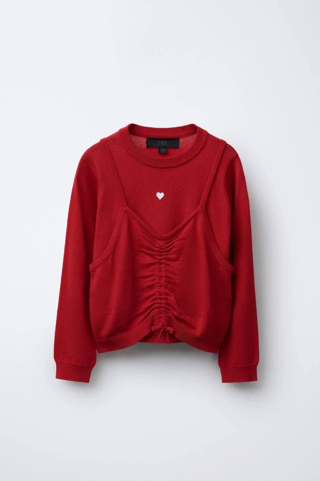 DOUBLE KNIT JUMPER WITH EMBROIDERED HEART