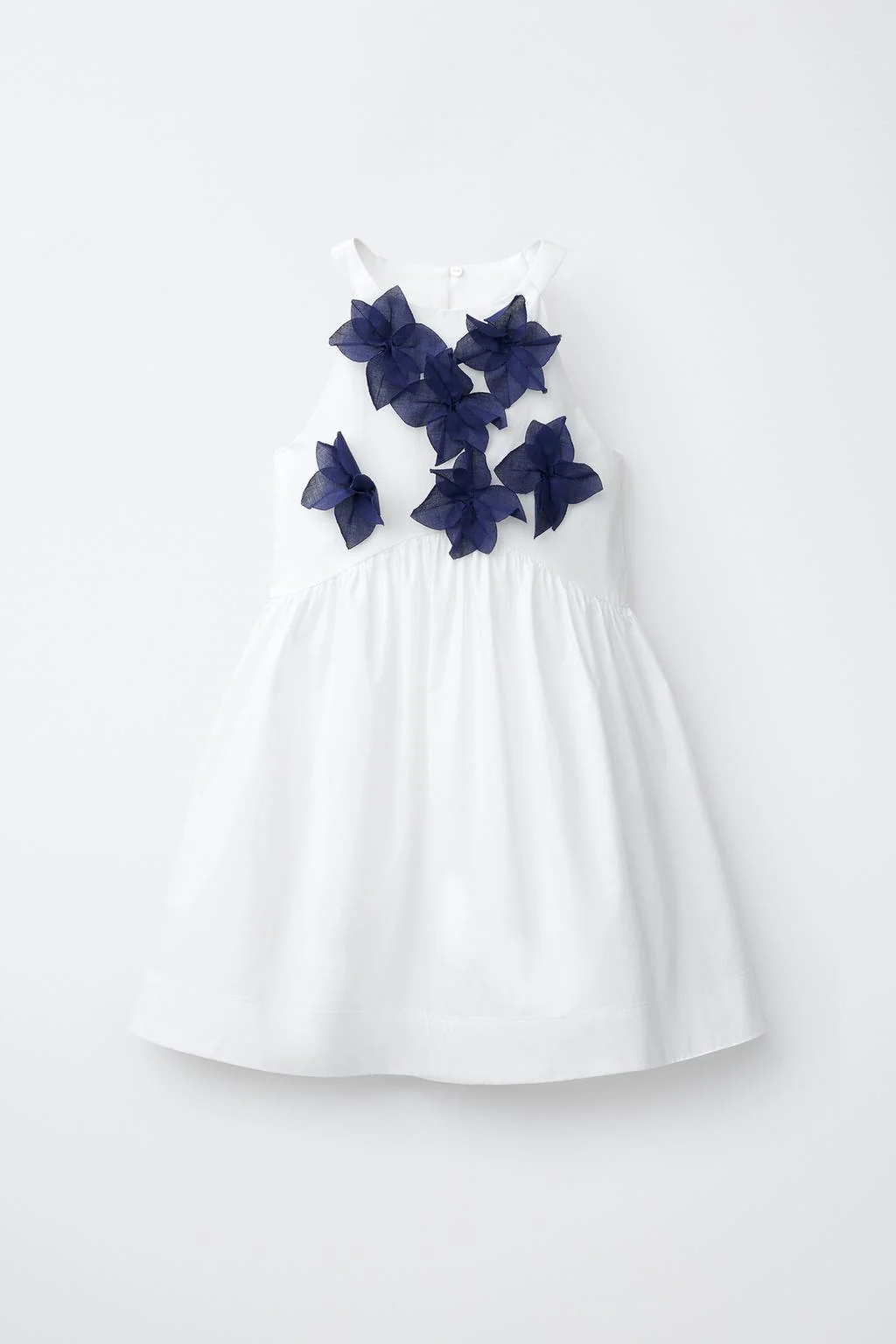 FLORAL DRESS WITH BIB FRONT