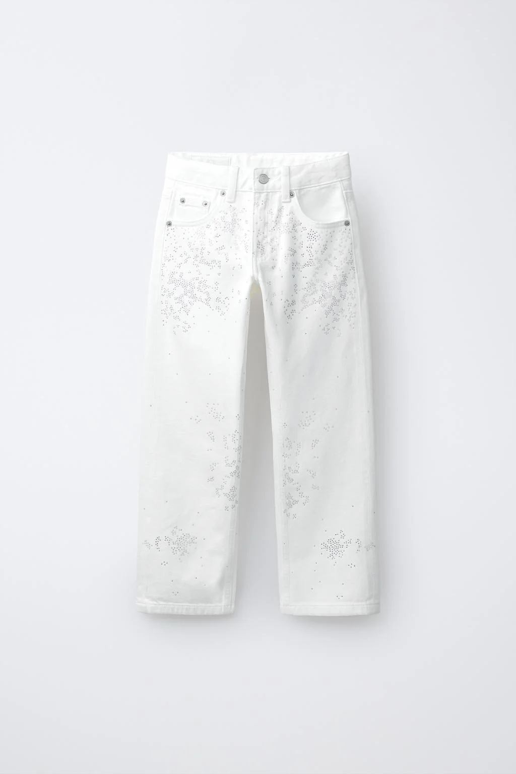 STRAIGHT FIT RHINESTONE JEANS