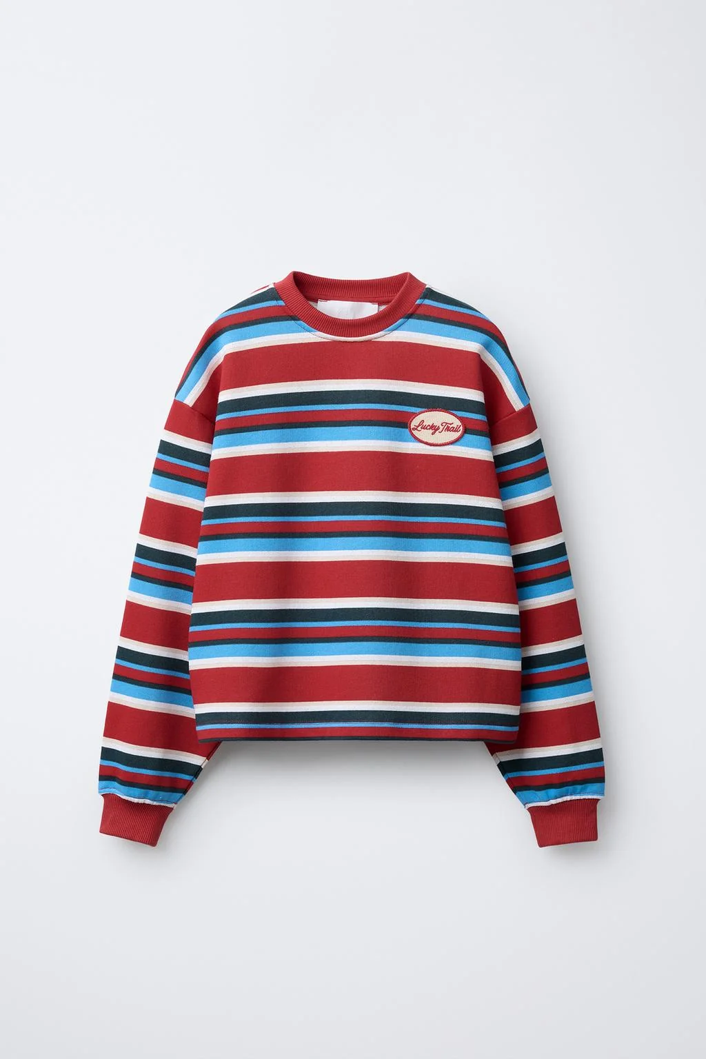 STRIPED T-SHIRT WITH PATCH