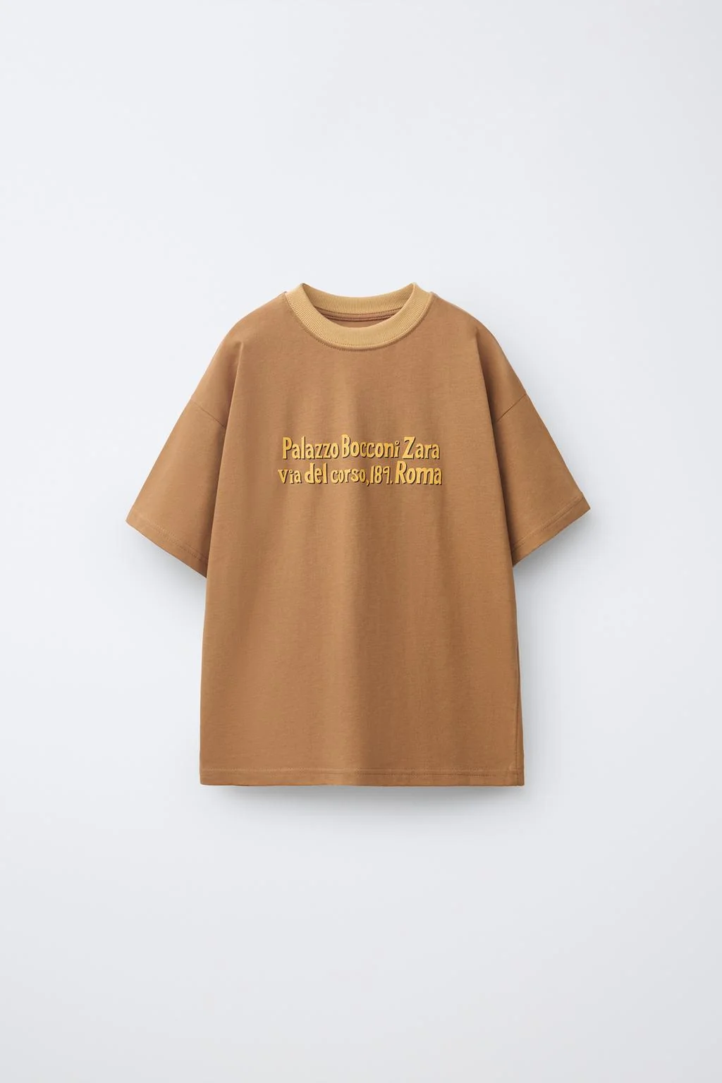 EMBROIDERED SLOGAN T-SHIRT