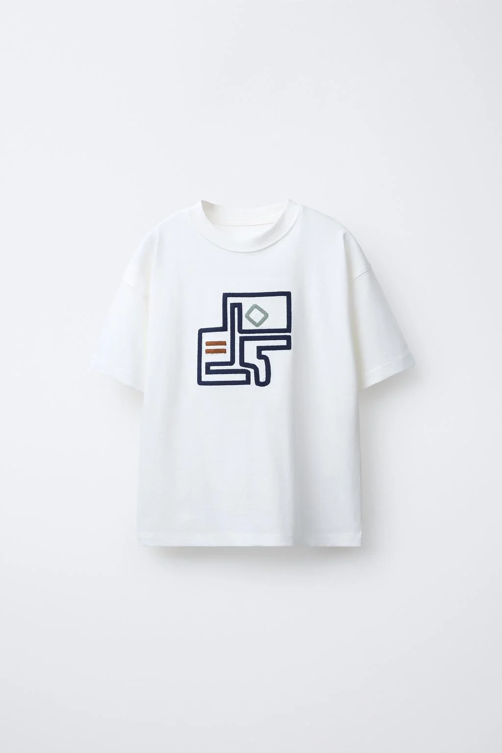 T-SHIRT WITH EMBROIDERED SHAPES